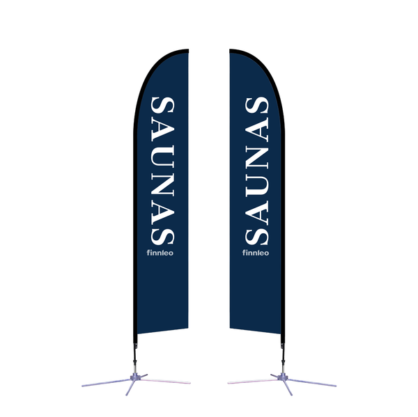 Saunas Logo Flag Blue