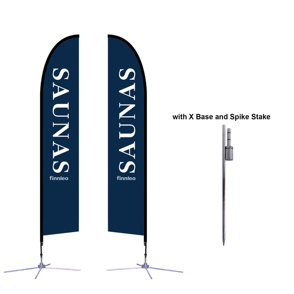 Saunas Logo Flag Blue