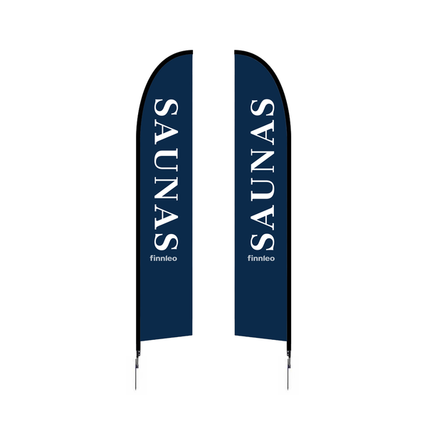 Saunas Logo Flag Blue