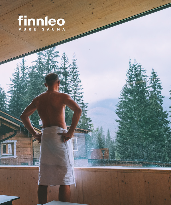 Man In Sauna Wall Graphic